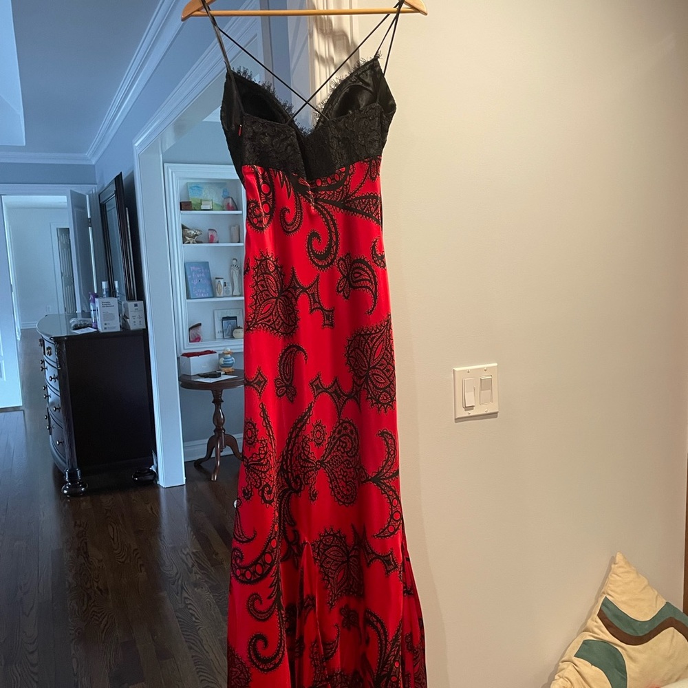 Silk evening gown
